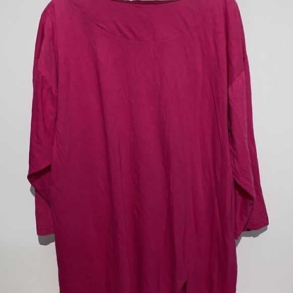 Victoria's Secret Women's Pink Embroidered Pocket 3/4 Sleeve Night Shirt Sz M/L - Picture 7 of 11